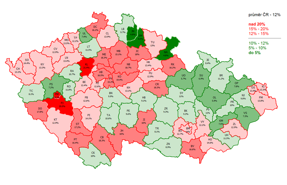 Mapa ČR