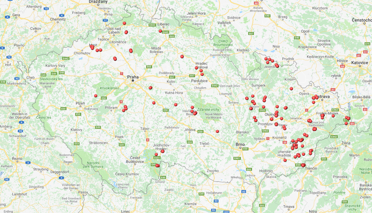 Mapa ČR