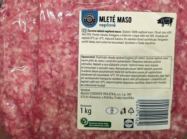 Balené mleté maso
