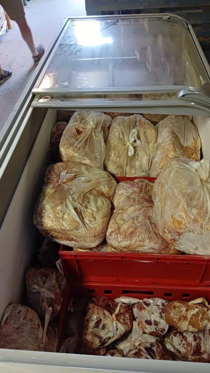 Skladované živočišné produkty