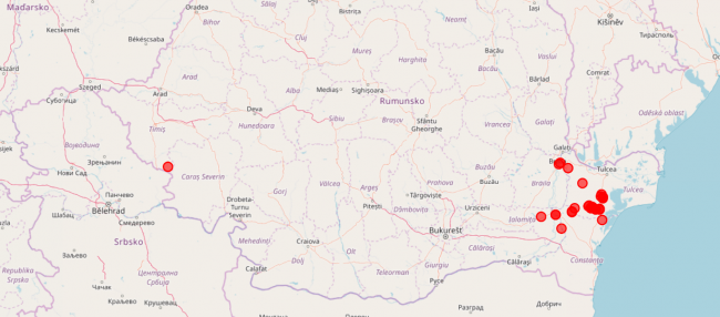 Mapa č. 2 Rumunsko