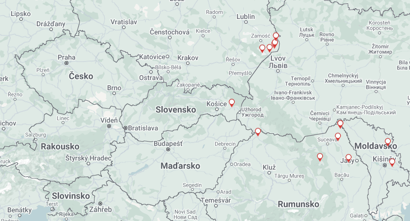 Mapa vzteklina prosinec 2024